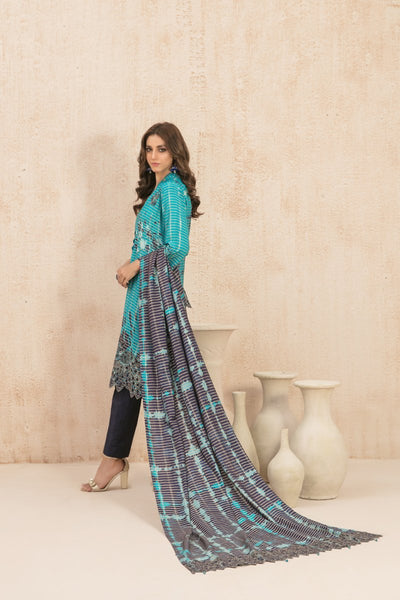 Tawakkal Fabrics 3 Piece Stitched Embroidered Digital Printed Tila Staple Suit D-9791