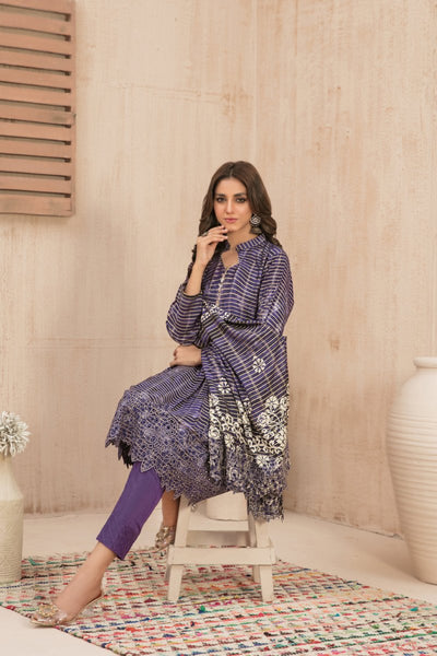 Tawakkal Fabrics 3 Piece Stitched Embroidered Digital Printed Tila Staple Suit D-9798