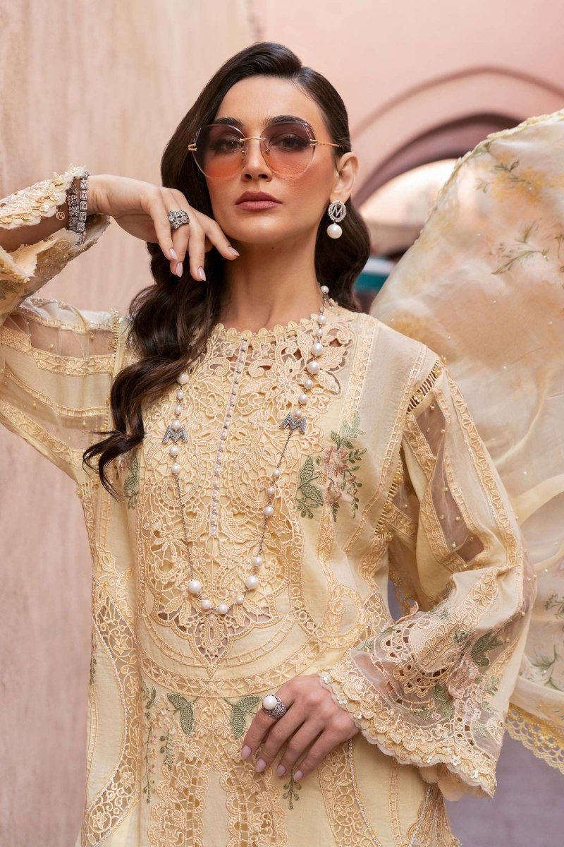 Maria. B 3 Piece Unstitched Embroidered Lawn Suit - D-2509-A