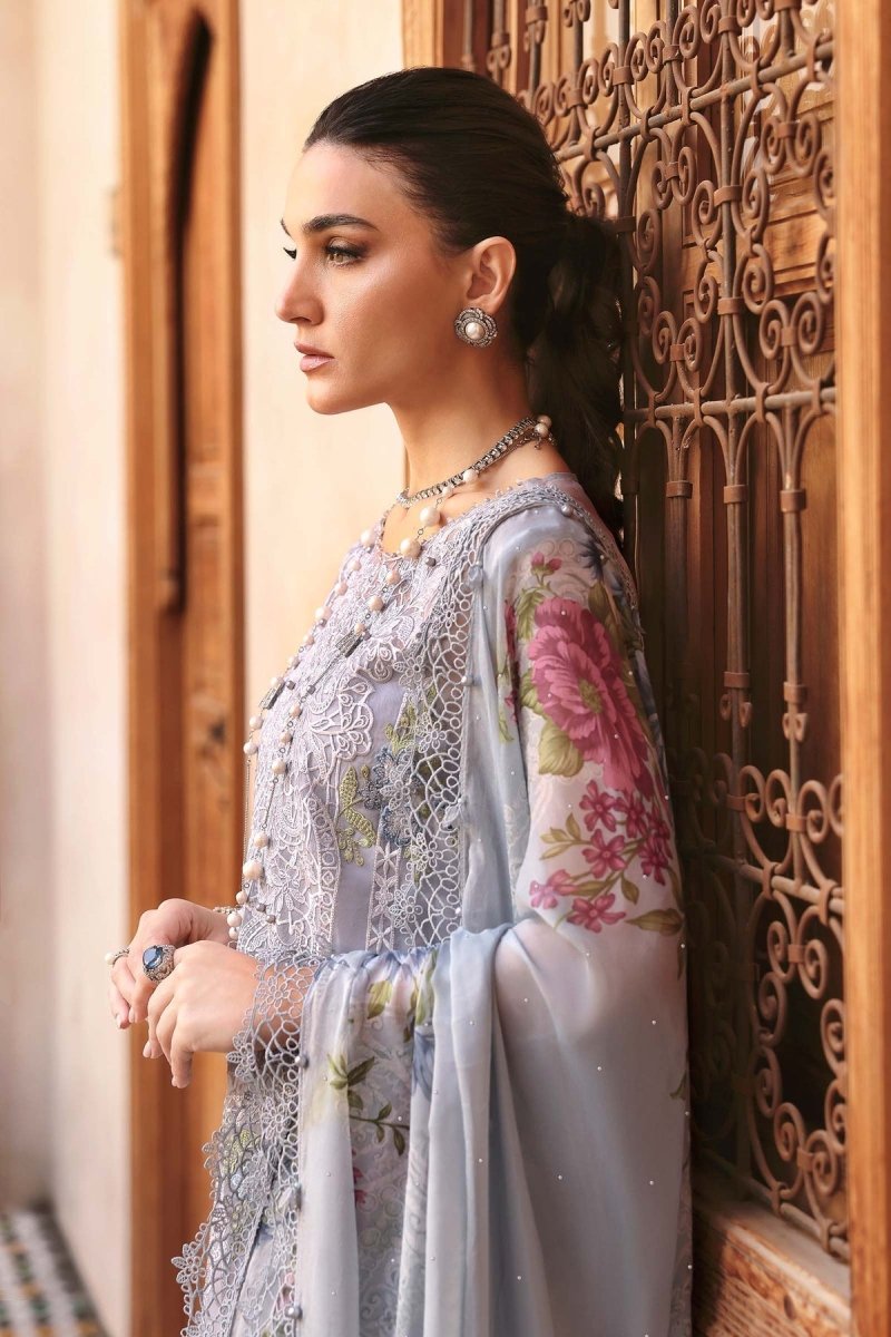 Maria. B 3 Piece Unstitched Embroidered Lawn Suit - D-2509-B