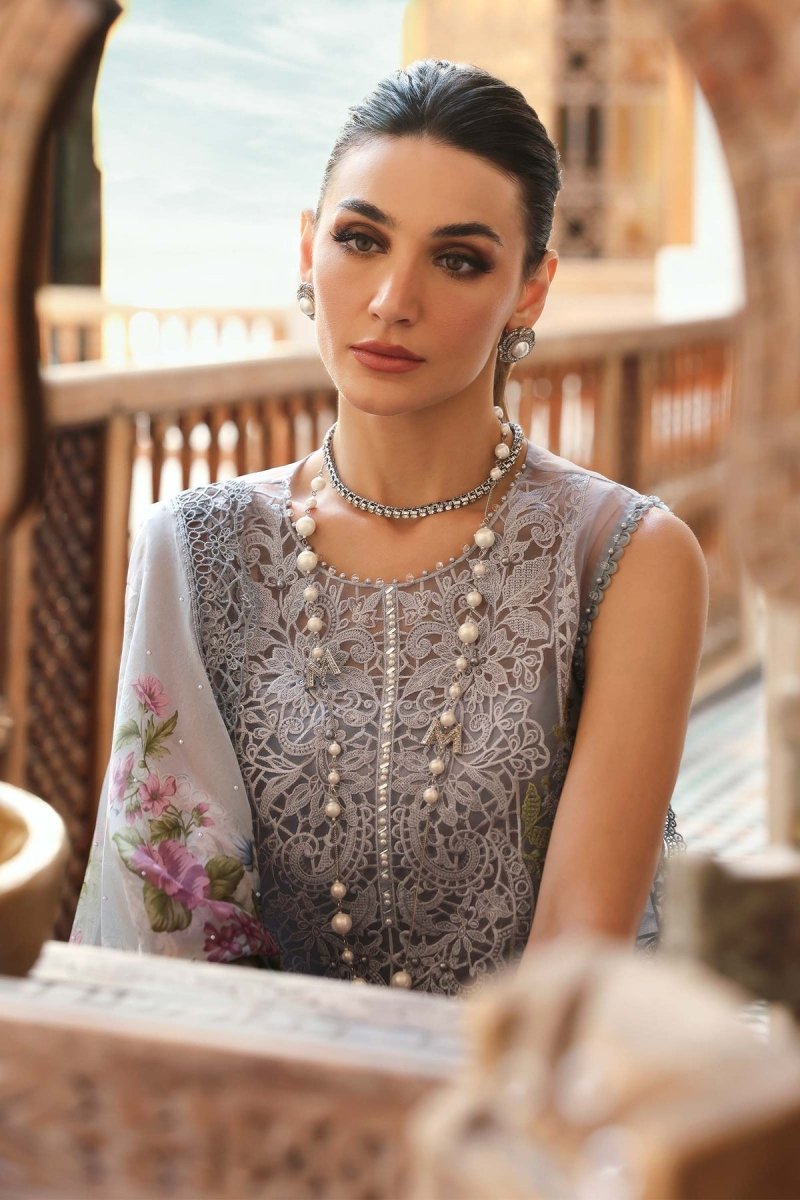 Maria. B 3 Piece Unstitched Embroidered Lawn Suit - D-2509-B