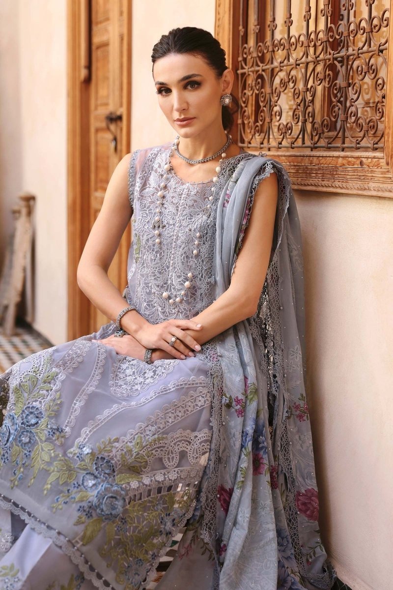 Maria. B 3 Piece Unstitched Embroidered Lawn Suit - D-2509-B