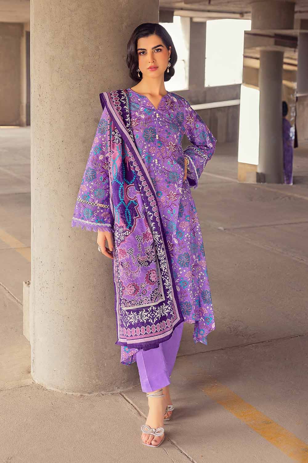 Gul Ahmed 3PC Cambric Printed Unstitched Suit with Denting Lawn Dupatta DN-32098 B