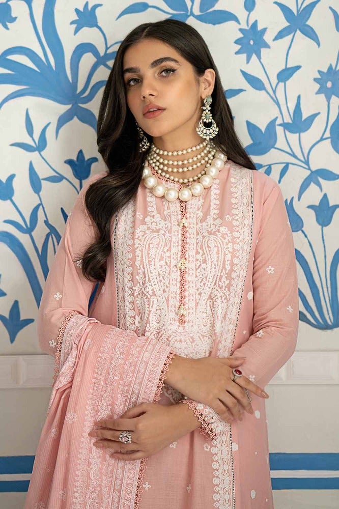 Gul Ahmed 3PC Embroidered Lawn Unstitched Suit with Lacquer Printed Denting Lawn Dupatta DN-42004