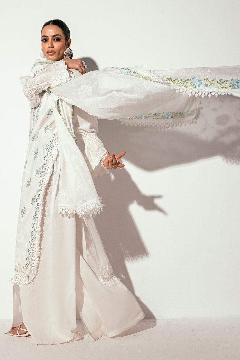 Gul Ahmed 3 Piece Unstitched Embroidered Printed Denting Lawn Suit DN-52032