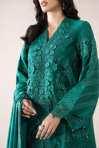 Maria. B 3 Piece Embroidered Jacquard Lawn Suit - ELS-25-05