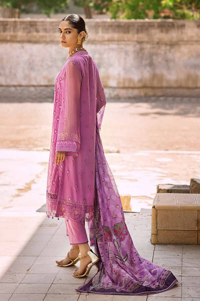 Gul Ahmed 3PC Embroidered Chiffon Unstitched Suit with Digital Printed Paper Cotton Dupatta FE-32022