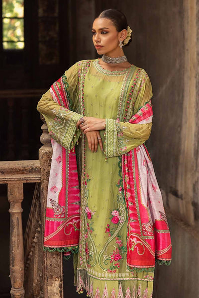Gul Ahmed 3PC Embroidered Chiffon Unstitched Suit with Digital Printed Paper Cotton Dupatta FE-32032