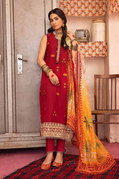 Gul Ahmed 3PC Embroidered Unstitched Jacquard Shirt with Digital Printed Jacquard Dupatta and Neckline FE-32035