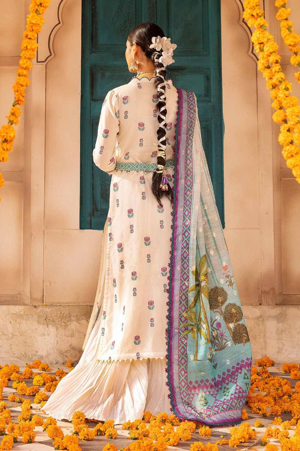 Gul Ahmed 3PC Embroidered Unstitched Jacquard Shirt with Digital Printed Jacquard Dupatta and Inner FE-32036