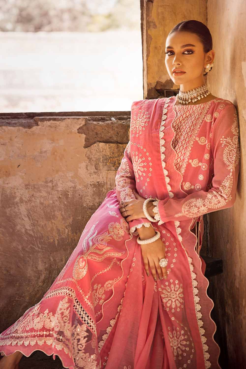 Gul Ahmed 3PC Foil Embroidered Paper Cotton Unstitched Suit with Foil Embroidered Paper Cotton Dupatta FE-32086