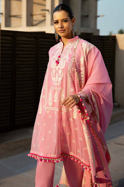 Gul Ahmed 3PC Embroidered Paper Cotton Unstitched Suit with Embroidered Paper Cotton Dupatta FE-42017