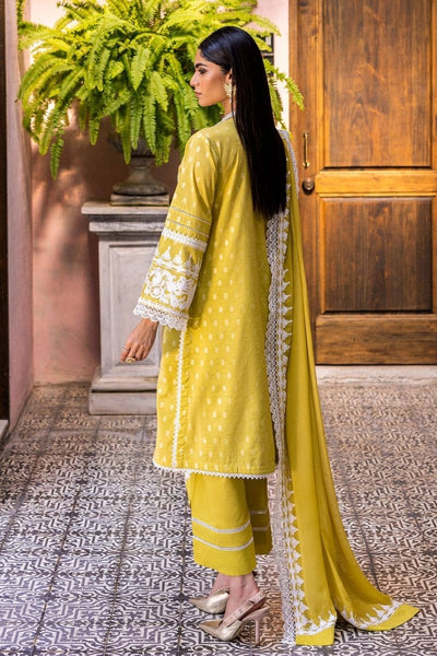 Gul Ahmed 3PC Embroidered Jacquard Unstitched Suit with Embroidered Chiffon Dupatta FE-42018