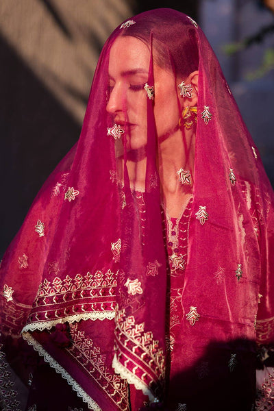 Gul Ahmed 3PC Embroidered Cotton Net Unstitched Suit with Embroidered Organza Dupatta FE-42019