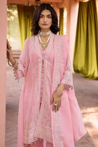 Gul Ahmed 3PC Zari and Sequins Embroidered Cotton Unstitched Suit with Zari and Sequins Embroidered Cotton Slub Dupatta FE-42021