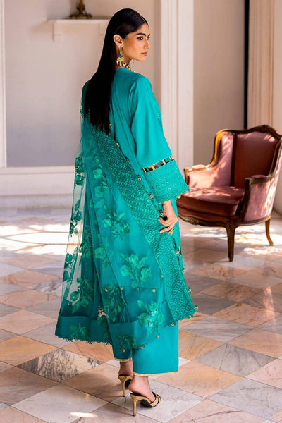 Gul Ahmed 3PC Embroidered Lawn Unstitched Suit with Embroidered Net Dupatta FE-42038