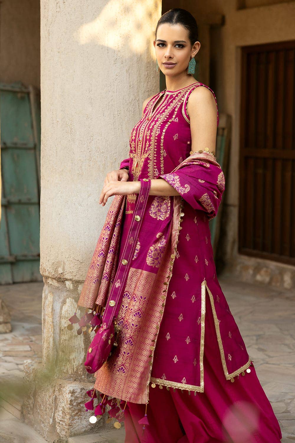 Gul Ahmed 3PC Embroidered Jacquard Unstitched Suit with Jacquard Dupatta FE-42051