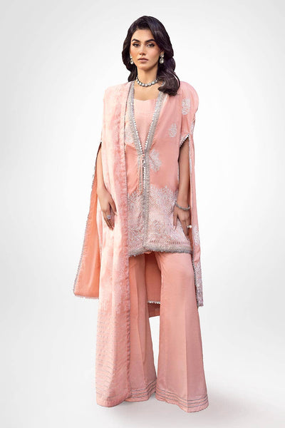 Gul Ahmed 3PC Silver and Lacquer Lawn Unstitched Suit with Jacquard Dupatta FE-42066