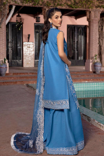 Gul Ahmed 3PC Embroidered Raw Silk Unstitched Suit with Embroidered Printed Net Dupatta FE-42074