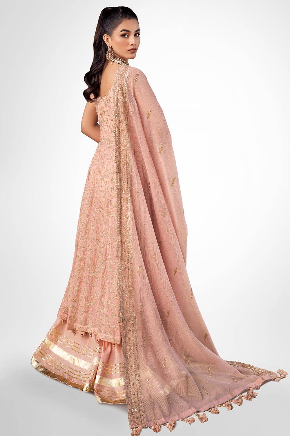 Gul Ahmed 3PC Embroidered Chiffon Unstitched Suit with Embroidered Cotton Net Dupatta FE-42081