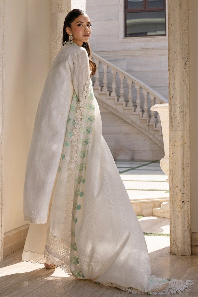 Gul Ahmed 3 Piece Unstitched Embroidered Stripe Suit with Embroidered Stripe Dupatta FE-52014