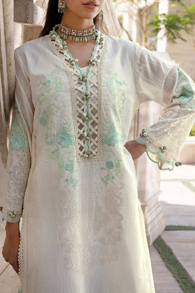 Gul Ahmed 3 Piece Unstitched Embroidered Stripe Suit with Embroidered Stripe Dupatta FE-52014