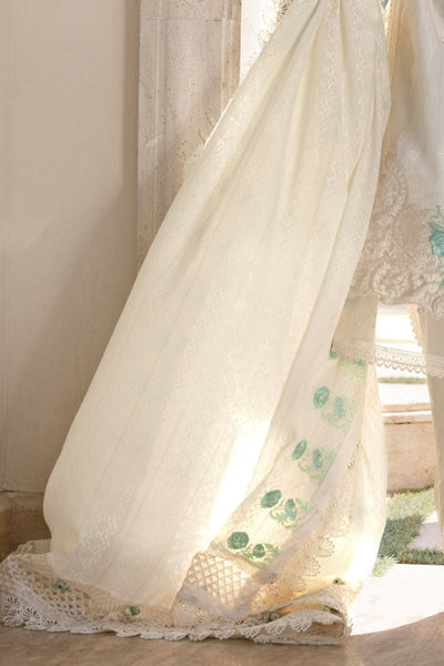 Gul Ahmed 3 Piece Unstitched Embroidered Stripe Suit with Embroidered Stripe Dupatta FE-52014