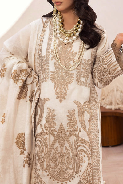 Gul Ahmed 3 Piece Unstitched Embroidered Jacquard Suit with Jacquard Dupatta FE-52090