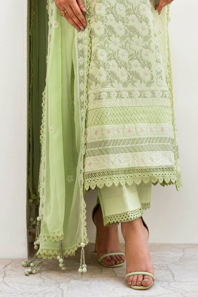 Gul Ahmed 3 Piece Unstitched Embroidered Lawn Suit with Embroidered Chiffon Dupatta FE-52137