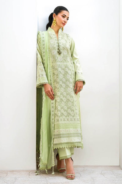 Gul Ahmed 3 Piece Unstitched Embroidered Lawn Suit with Embroidered Chiffon Dupatta FE-52137