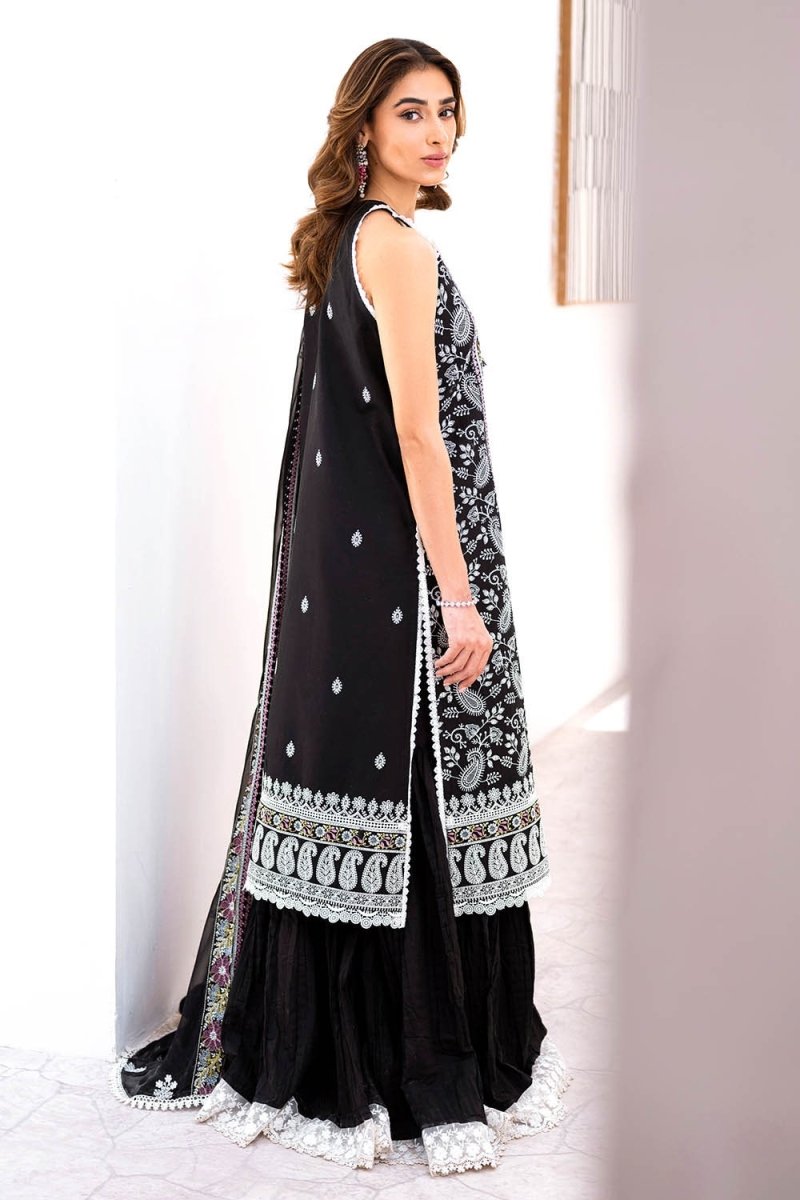 Gul Ahmed 3 Piece Unstitched Embroidered Lawn Suit with Embroidered Chiffon Dupatta FE-52138