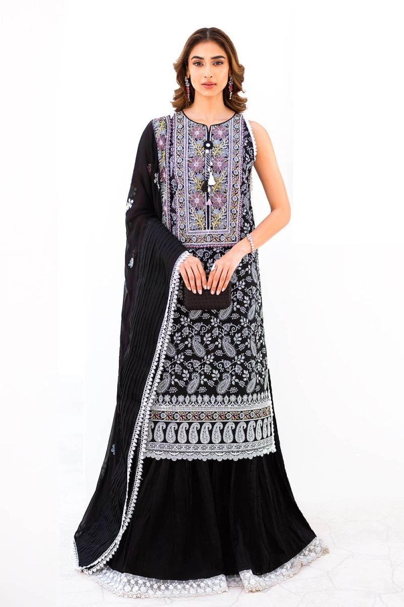 Gul Ahmed 3 Piece Unstitched Embroidered Lawn Suit with Embroidered Chiffon Dupatta FE-52138