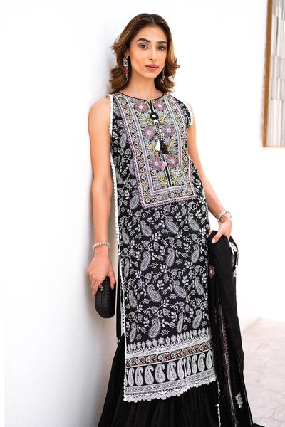 Gul Ahmed 3 Piece Unstitched Embroidered Lawn Suit with Embroidered Chiffon Dupatta FE-52138