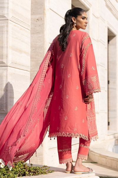 Gul Ahmed 3 Piece Unstitched Embroidered Lawn Suit with Embroidered Chiffon Dupatta FE-52148