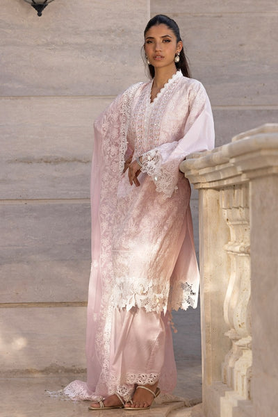 Gul Ahmed 3 Piece Unstitched Embroidered Lawn Suit with Embroidered Chiffon Dupatta FE-52152