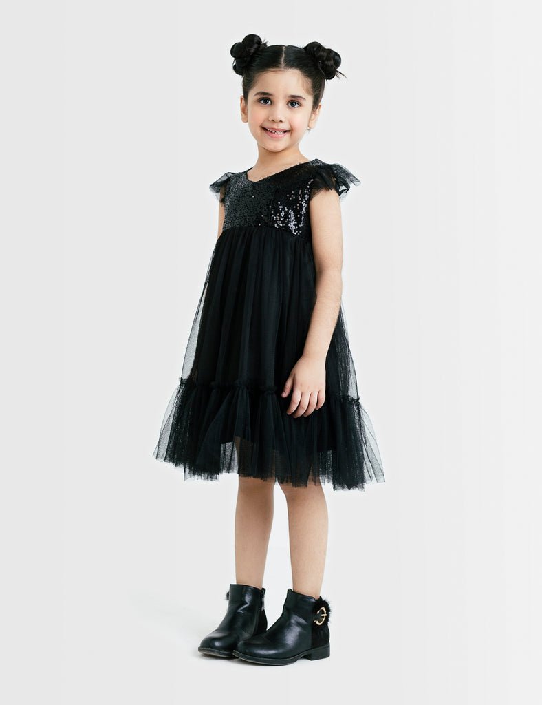 Beechtree 1 Piece Kid’s Stylish frock - FGFR-521-18-Black