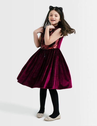 Beechtree 1 Piece Kid’s Stylish frock - FGFRI-521-05-A-MAROON