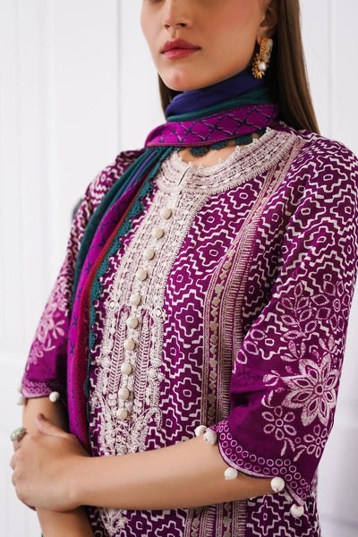 SANA SAFINAZ 3 Piece Unstitched Digital Printed Lawn Suit - H231-003B-CI