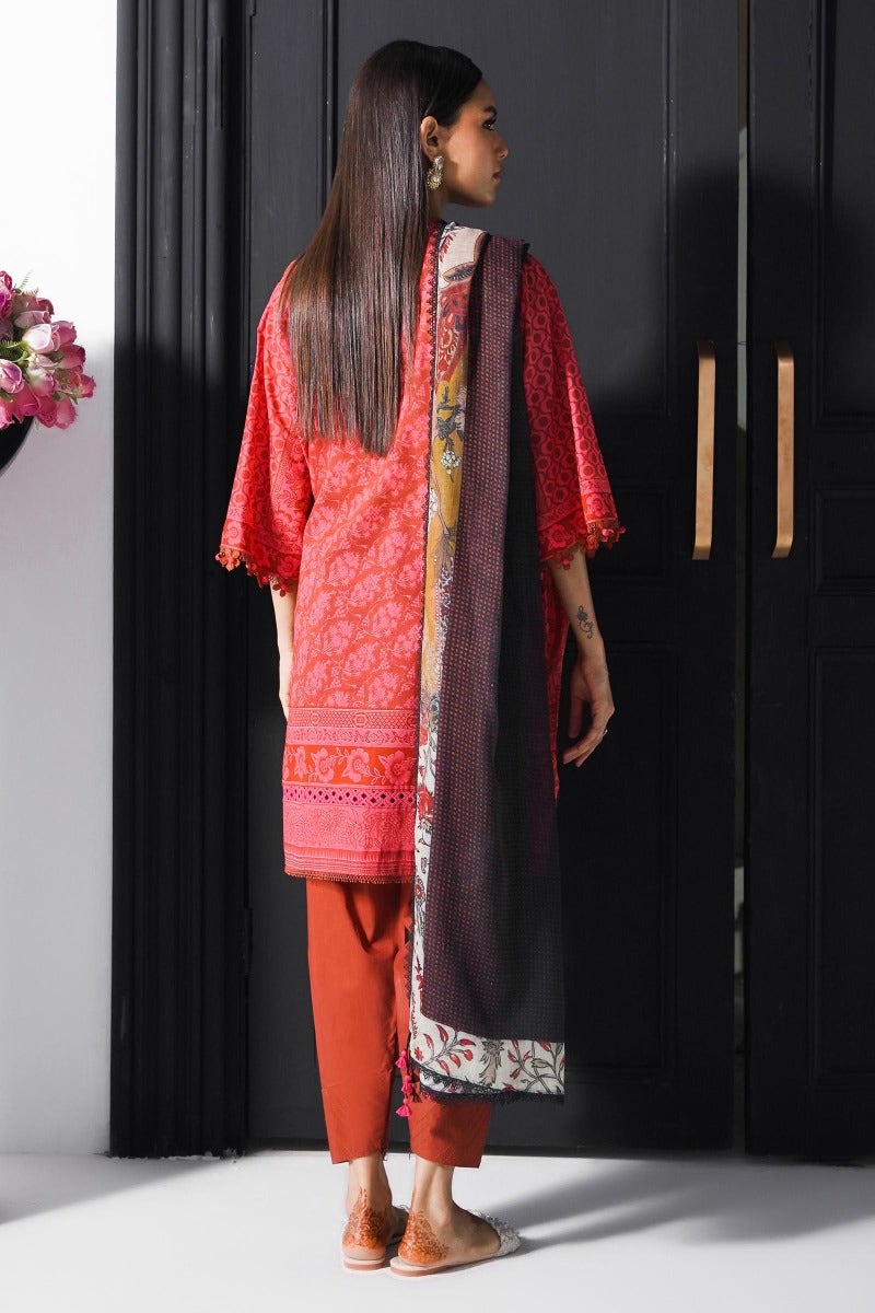 SANA SAFINAZ 3 Piece Unstitched Digital Printed Lawn Suit - H231-005A-AG