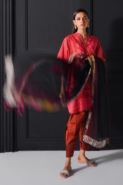 SANA SAFINAZ 3 Piece Unstitched Digital Printed Lawn Suit - H231-005A-AG