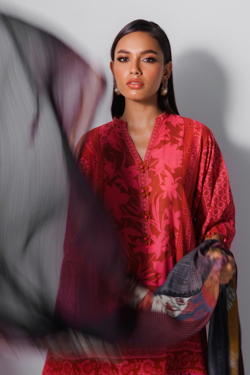 SANA SAFINAZ 3 Piece Unstitched Digital Printed Lawn Suit - H231-005A-AG