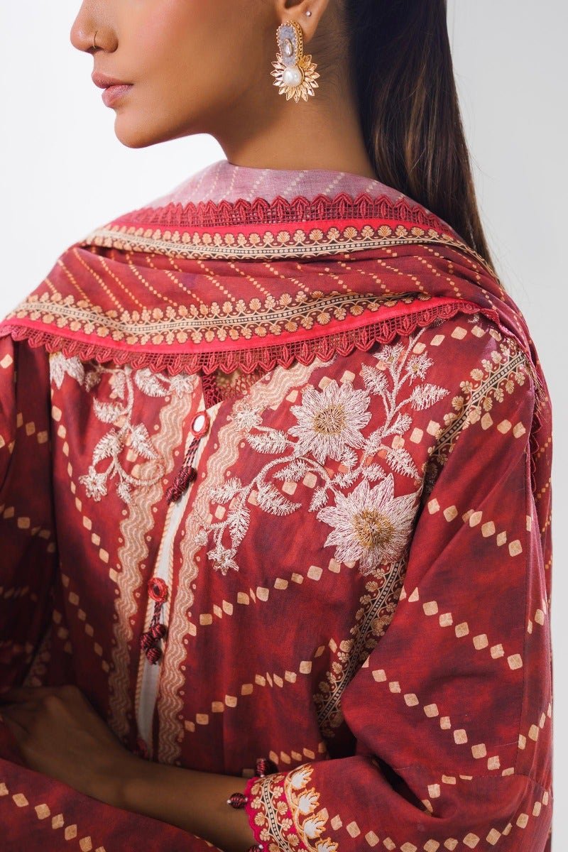SANA SAFINAZ 3 Piece Unstitched Digital Printed Lawn Suit - H231-013A-CG