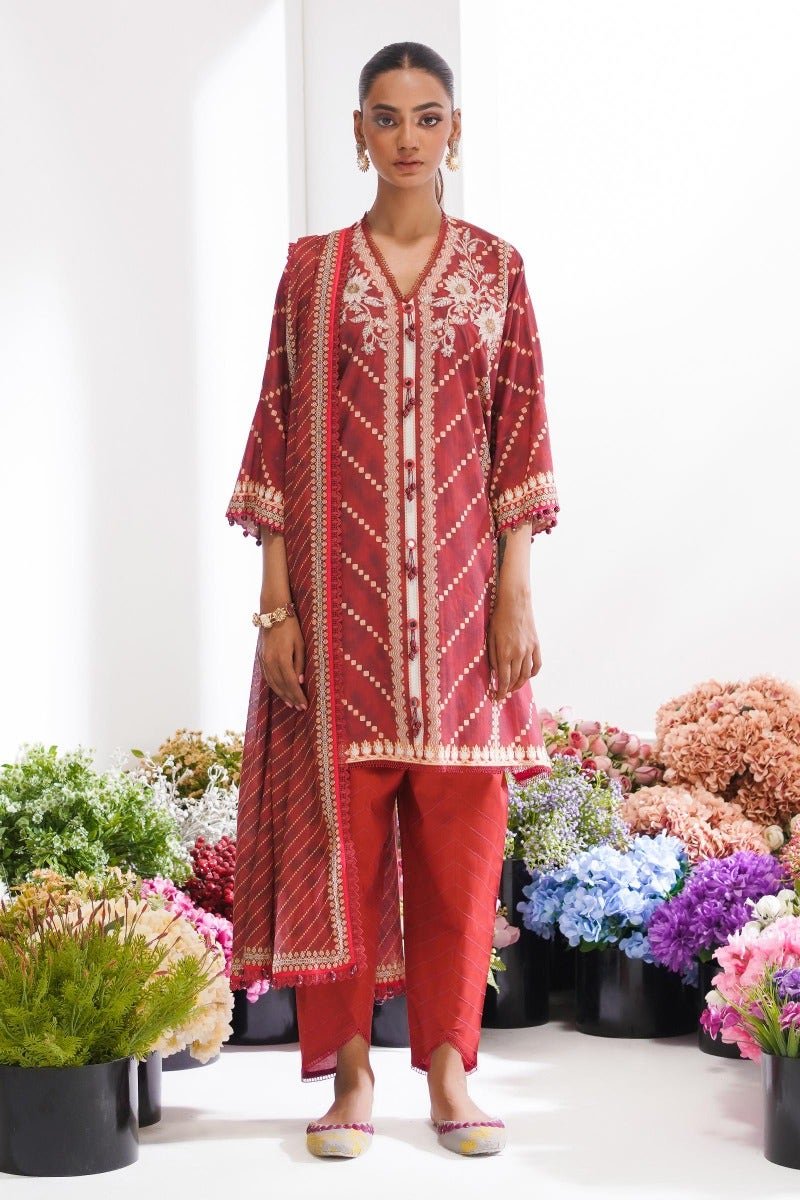 SANA SAFINAZ 3 Piece Unstitched Digital Printed Lawn Suit - H231-013A-CG