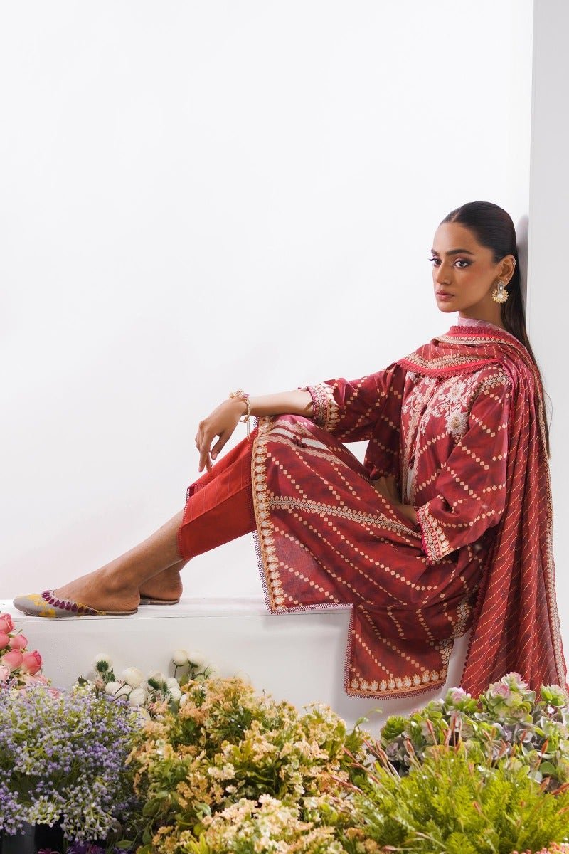 SANA SAFINAZ 3 Piece Unstitched Digital Printed Lawn Suit - H231-013A-CG