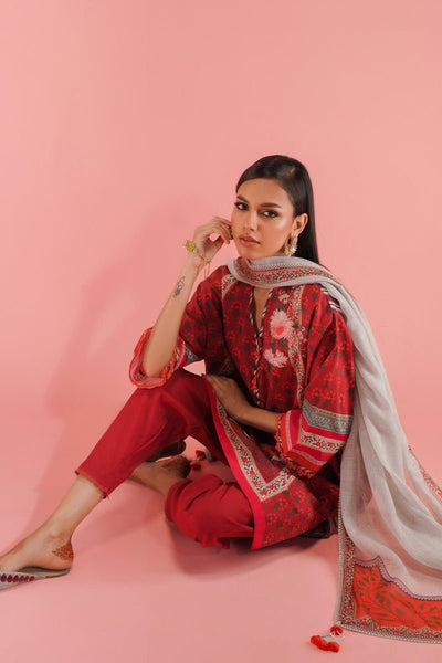 SANA SAFINAZ 2 Piece Unstitched Digital Printed Lawn Suit - H231-017A-BG
