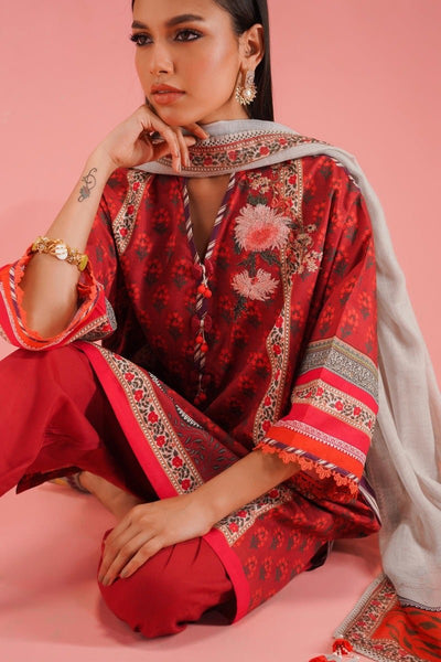 SANA SAFINAZ 2 Piece Unstitched Digital Printed Lawn Suit - H231-017A-BG