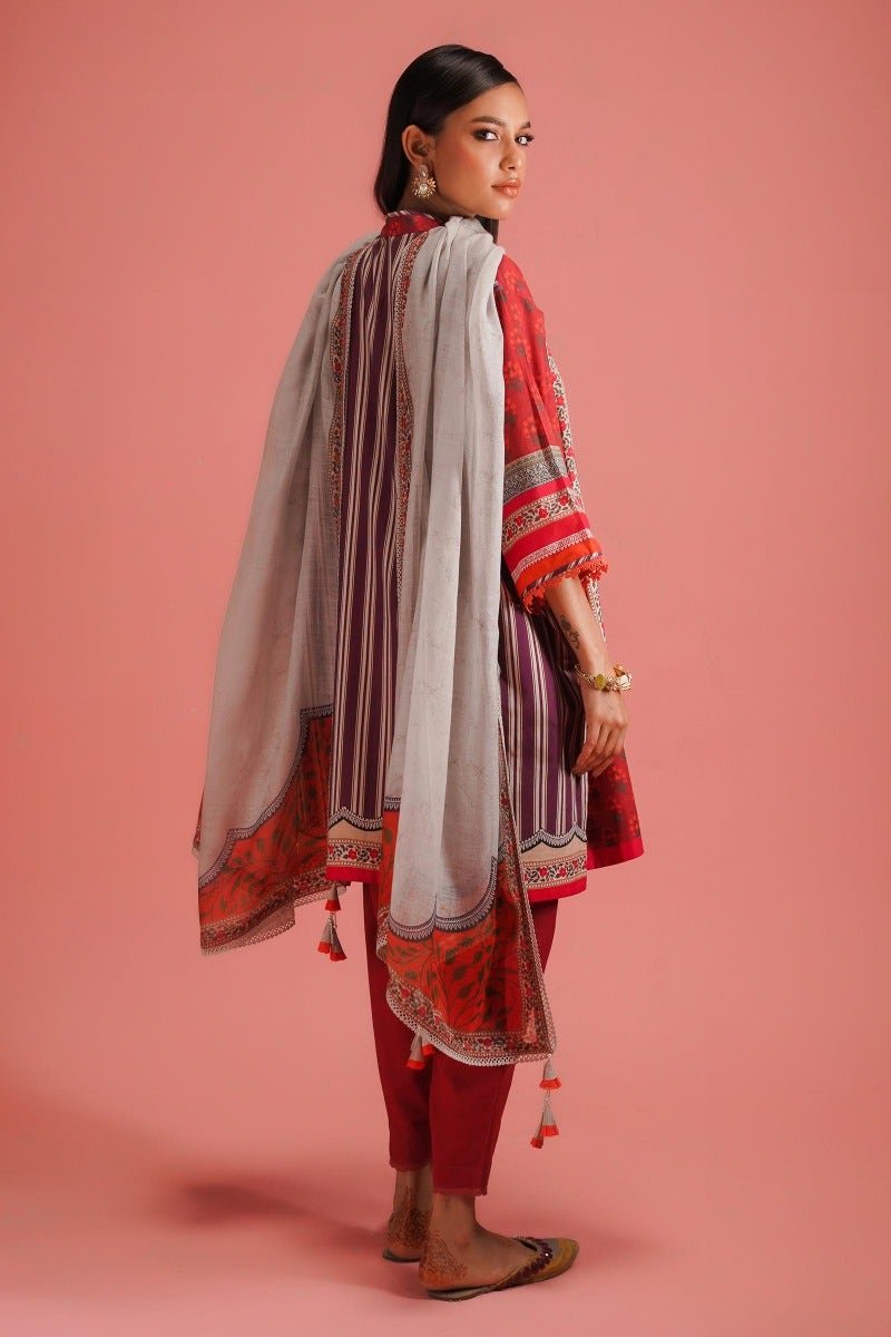 SANA SAFINAZ 2 Piece Unstitched Digital Printed Lawn Suit - H231-017A-BG
