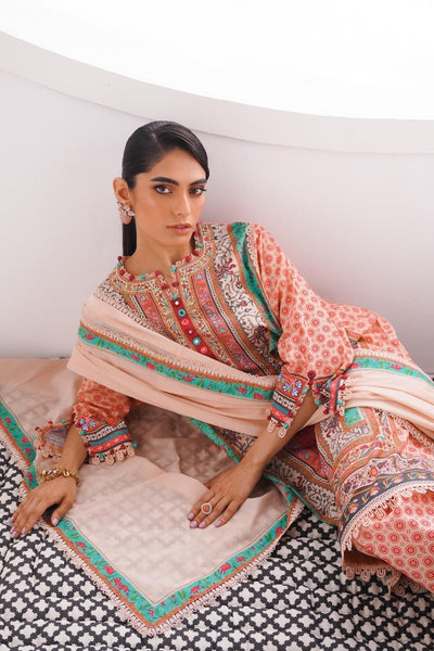 SANA SAFINAZ 3 Piece Unstitched Digital Printed Lawn Suit - H231-018A-AG