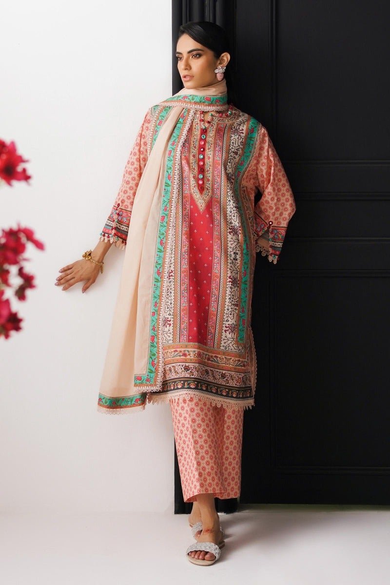 SANA SAFINAZ 3 Piece Unstitched Digital Printed Lawn Suit - H231-018A-AG