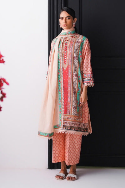 SANA SAFINAZ 3 Piece Unstitched Digital Printed Lawn Suit - H231-018A-AG